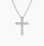 925 Silver Diamond Cross Necklace - Image 4