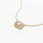 925 Silver Baguette & Diamond Diamond Necklace - Image 3