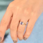 925 Silver Blue Diamond Ring - Image 3