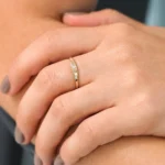 925 Silver Star Setting 3 Diamond Stacking Ring - Image 6