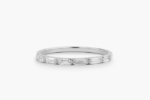 925 Silver Baguette Diamond Wedding Ring - Image 7