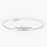 925 Silver Diamond Cluster Bracelet - Image 4