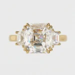 925 Silver 4.25Ct Asscher Cut Diamond Engagement Ring - Image 5