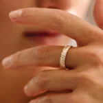 925 Silver Step Baguette Diamond Ring - Image 3