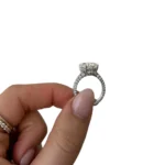 925 Silver 5.00Ct Cushion Cut Diamond Engagement Ring - Image 2