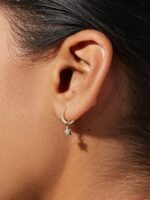 925 Silver Star Drop Earrings