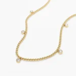925 Silver Round Cut Diamond Necklace - Image 5