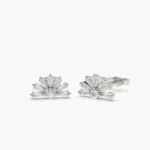 925 Silver Tapered Baguette Diamond Studs - Image 5