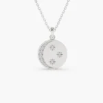 925 Silver Moon and Crescent Necklace - Image 4
