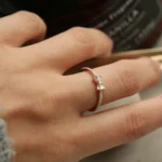 925 Silver Baguette and Round Diamond Bow Ring - Image 3