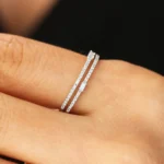 925 Silver Unique Double Row Statement Ring - Image 2