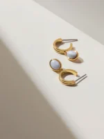 925 Silver Dooby Blue Sterling Hoop