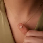 925 Silver Circle Medallion Initial Necklace - Image 2