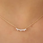 925 Silver Diamond Cluster Necklace - Image 4
