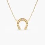 925 Silver Diamond Horseshoe Necklace