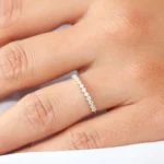 925 Silver Diamond Wedding Ring - Image 7