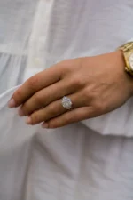 925 Silver 3.50 Ct Radiant Cut Diamond Engagement Ring - Image 2