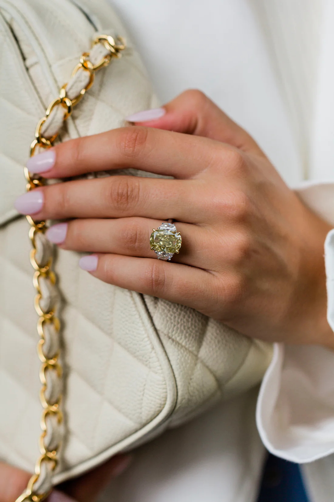 400548_381e9476e5d94c6ab02b025de7fe5f05mv2.webp 925 Silver 7.20Ct Cushion Cut Yellow Diamond Engagement Ring - Image 1