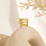 925 Silver Custom Three Name Ring - Image 4