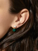 925 Silver Milan Green Earrings - Image 6