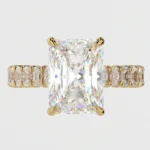 925 Silver 3.00Ct Radiant Cut Diamond Engagement Ring - Image 4