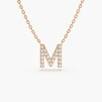 925 Silver Diamond Initial Necklace - Image 5
