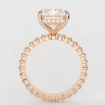 925 Silver 3.00Ct Radiant Cut Diamond Engagement Ring - Image 7