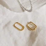 925 Silver Indiana Beaded Hoop Earrings - Image 4