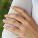 925 Silver 3 Stone Beaded Diamond Ring - Image 4