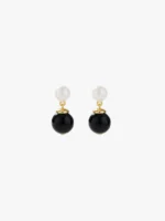 925 Silver Milan Black Earrings - Image 2