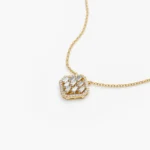 925 Silver Baguette Diamond Necklace - Image 3