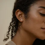 925 Silver Valentina Pearl Heart Stud Earrings - Image 4