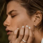 925 Silver Diamond Hoop Earrings - Image 5