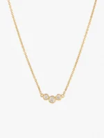 925 Silver Diamond Trio Necklace - Image 4