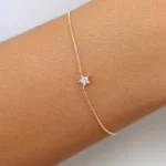 925 Silver Diamond Star Charm Bracelet