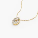925 Silver Pear Shape Diamond Statement Necklace - Image 2