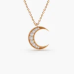 925 Silver Moon Diamond Necklace - Image 7