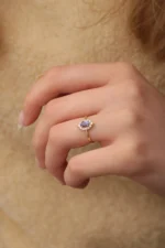 925 Silver Purple Stone Ring - Image 3