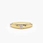 925 Silver Dome Diamond Ring - Image 4