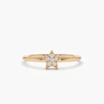 925 Silver Star Shaped Diamond Ring - Image 5