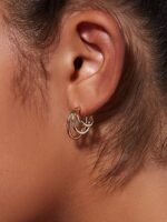 925 Silver Triple Hoop Earrings