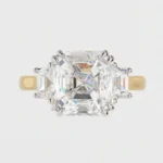 925 Silver 4.25Ct Asscher Cut Diamond Engagement Ring - Image 2