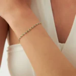 925 Silver Emerald Tennis Bracelet
