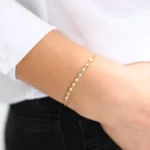 925 Silver Bezel Set Diamond Bracelet