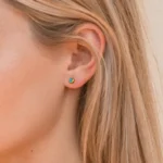 925 Silver Ariel Turquoise Stud Earrings