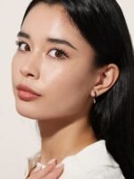 925 Silver Black Enamel Earrings - Image 3