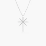 925 Silver Celestial North Star Diamond Necklace