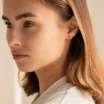 925 Silver Elise Ruby Gemstone Huggies Earrings - Image 4