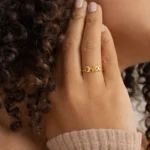 Rose, Silver, Gold Stacking Rings - Image 2