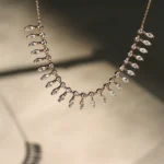 925 Silver Marquise and Round Diamond Piece Necklace - Image 6